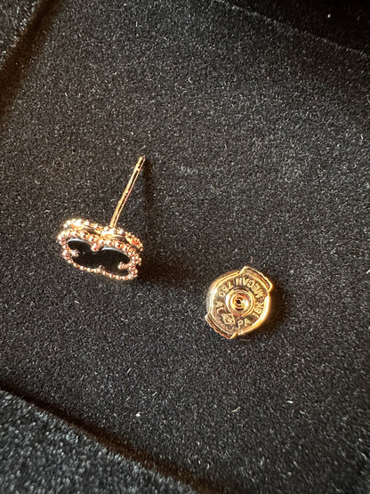 Van Cleef & Arpels Alhambra Black Onyx Earrings