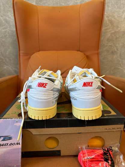 Nike x Off-White Dunk Low “Lot 18 of 50” White/Silver