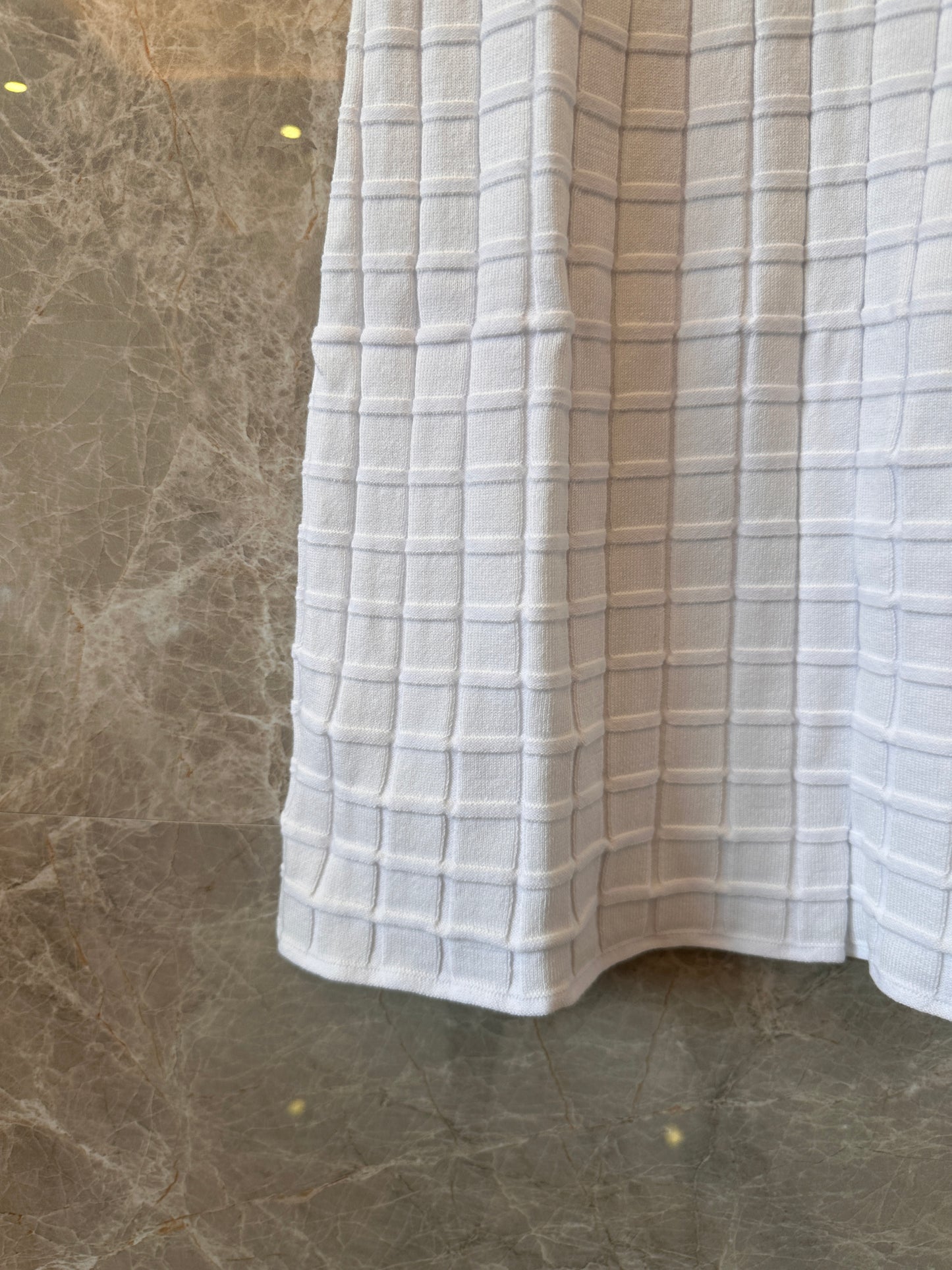 Chanel Ribbed Cotton Sleeveless Knit Dress