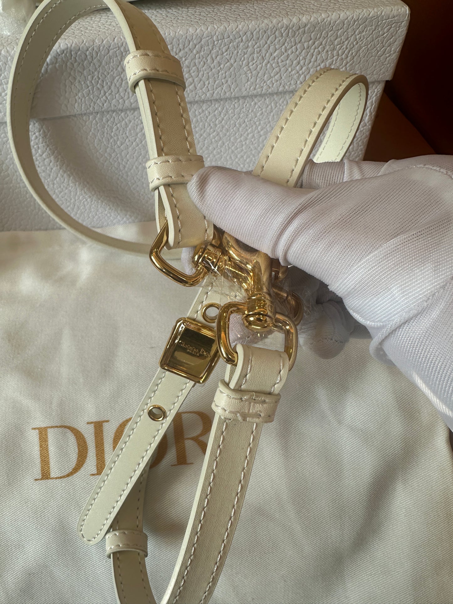 Dior 30 Montaigne Avenue Bag in Ivory Calfskin
