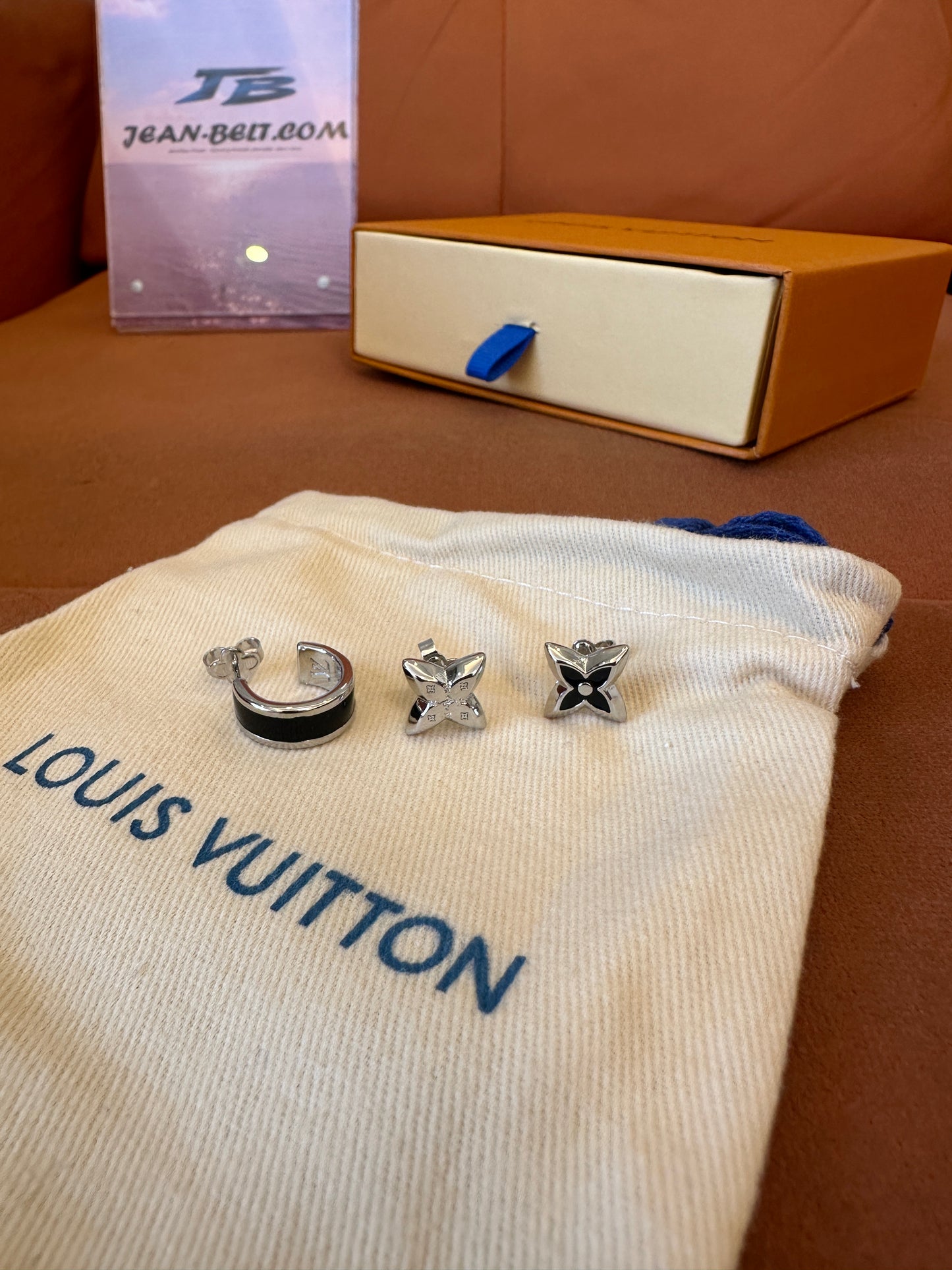 Louis Vuitton Star Blossom Earrings Set – Silver-tone Monogram Stud Trio