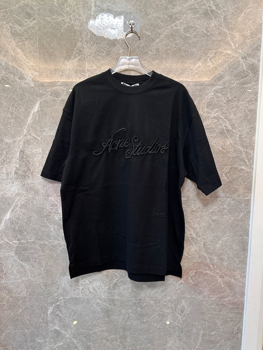 Acne Studios Black Oversized Logo T-shirt