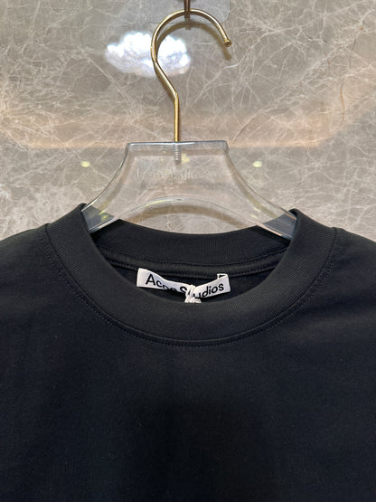 Acne Studios Black Oversized Logo T-shirt