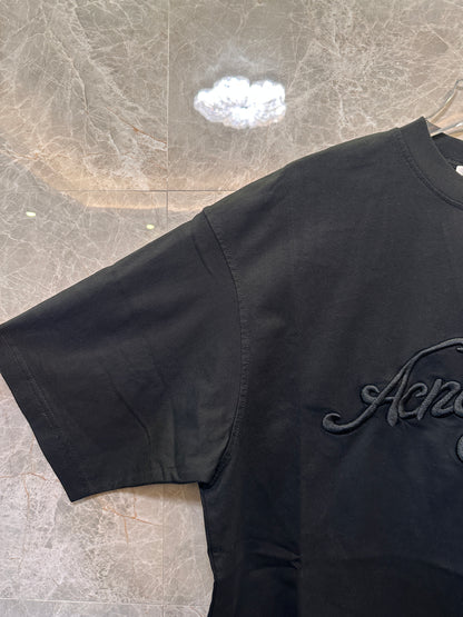 Acne Studios Black Oversized Logo T-shirt