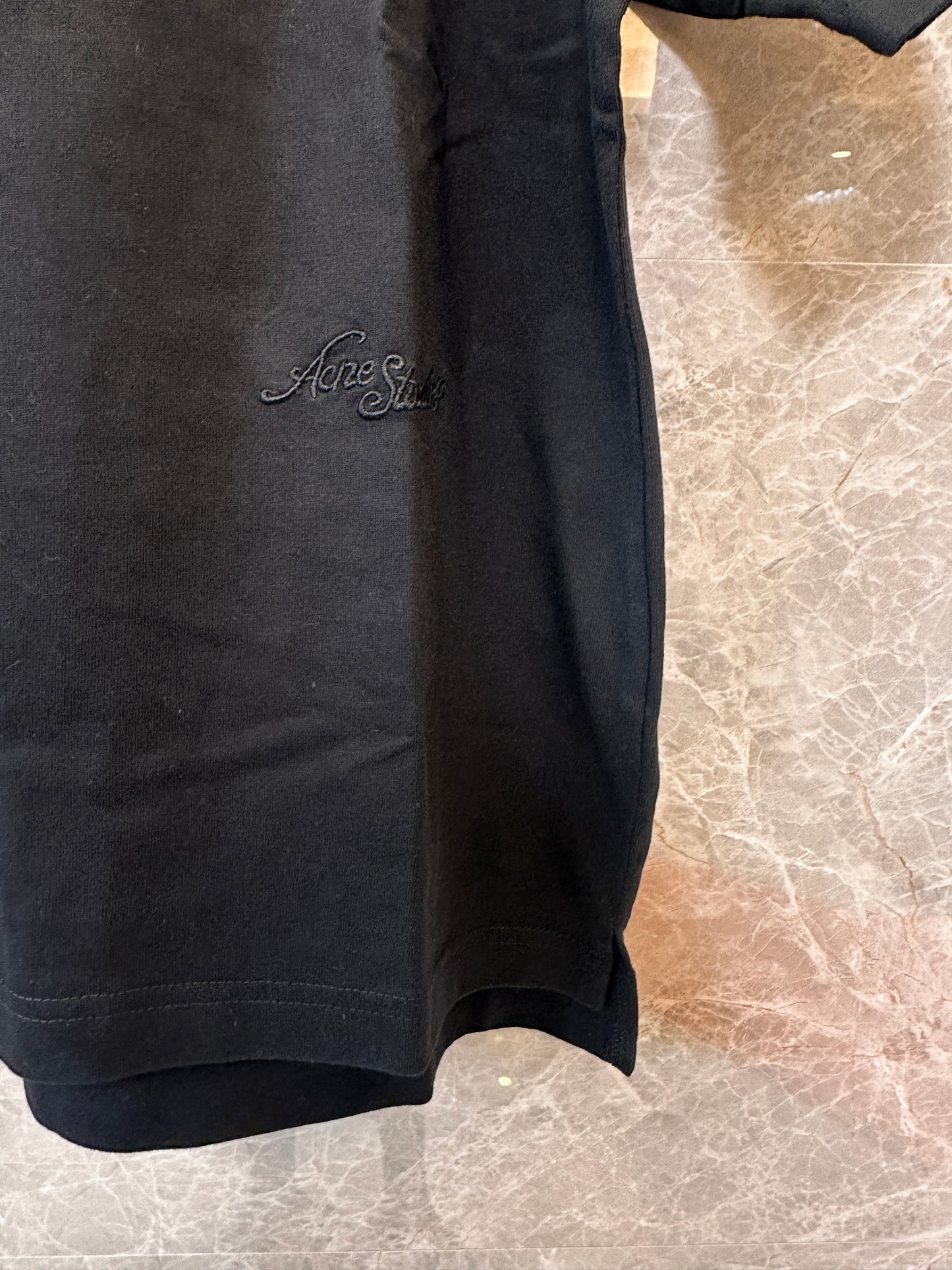 Acne Studios Black Oversized Logo T-shirt