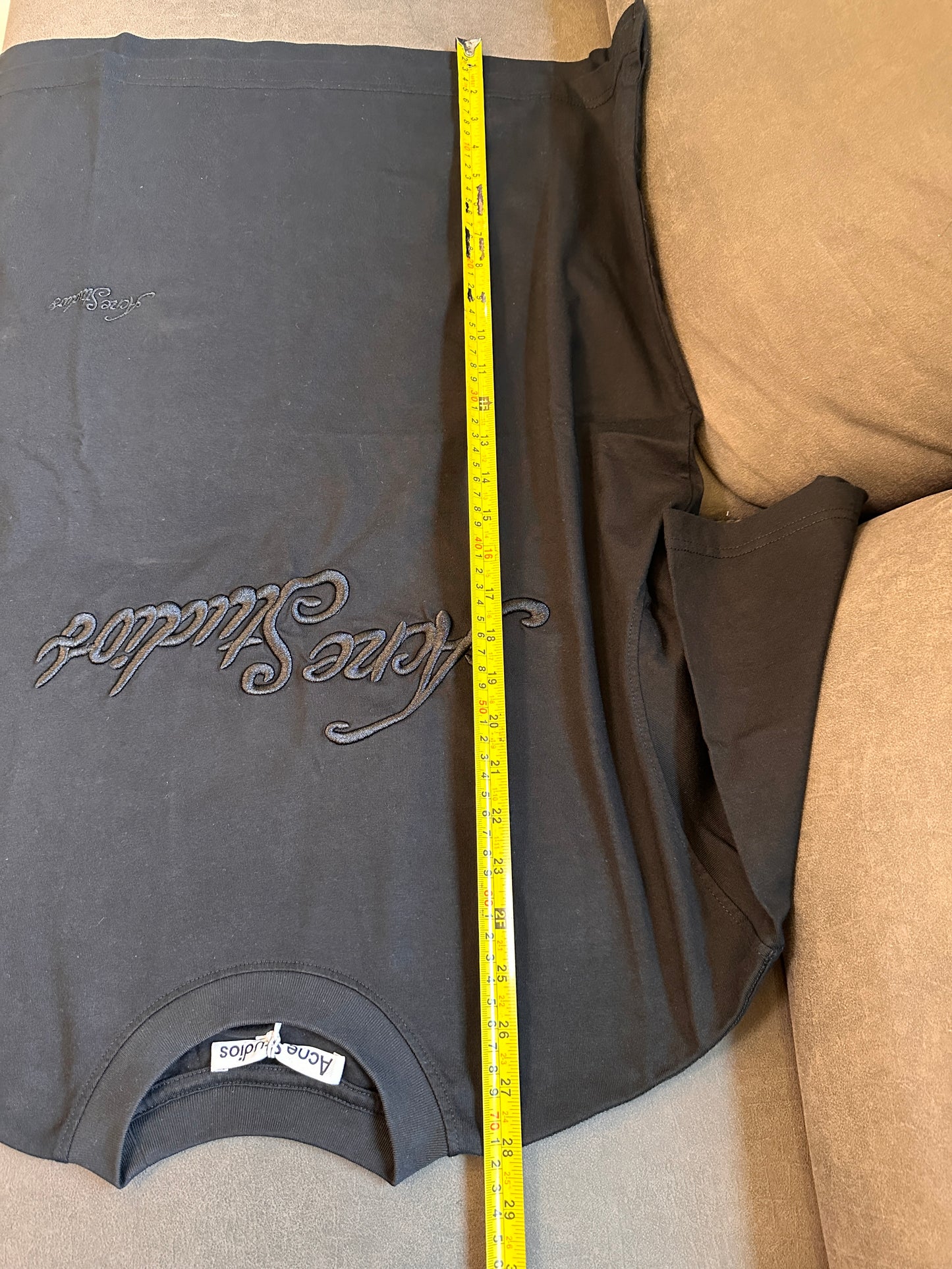 Acne Studios Black Oversized Logo T-shirt