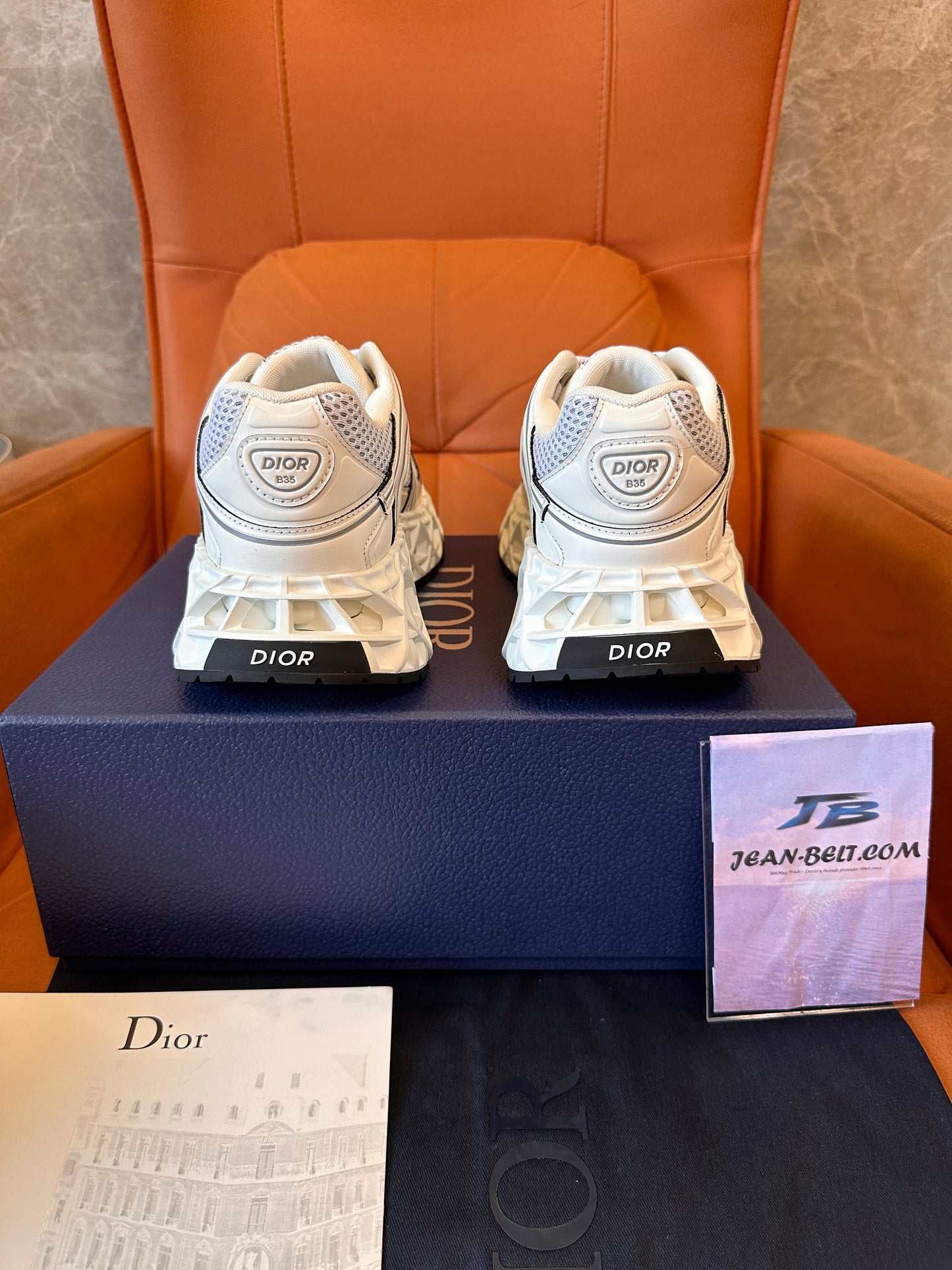 Zapatillas blancas de malla Dior B30