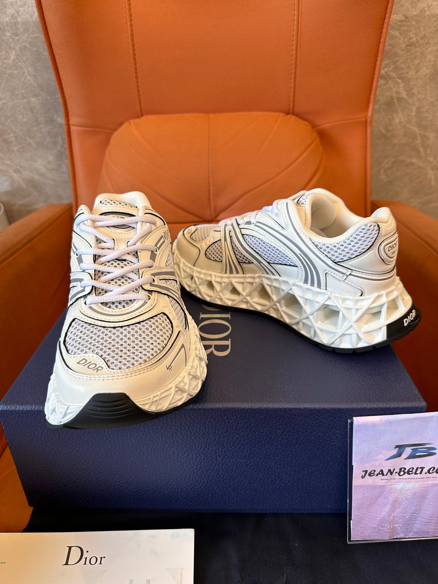 Zapatillas blancas de malla Dior B30