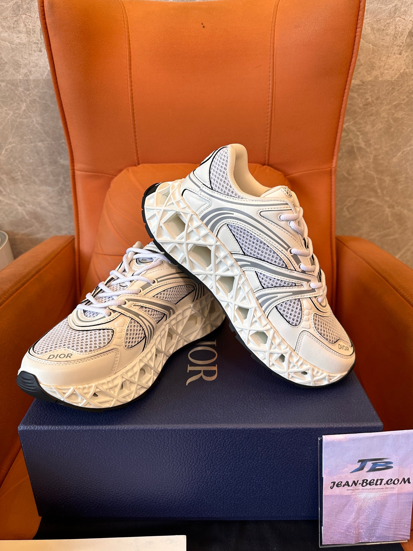 Zapatillas blancas de malla Dior B30