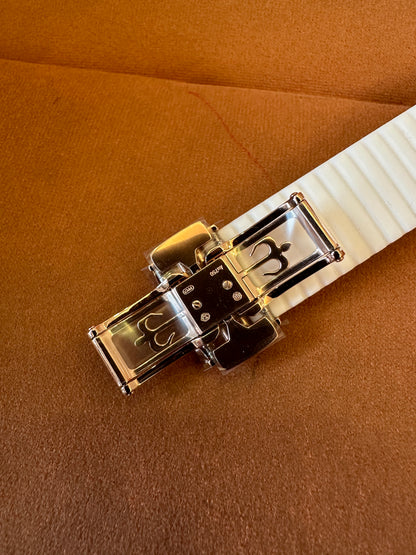 Patek Philippe Aquanaut Rose Gold Annual Calendar Watch – White Rubber Strap