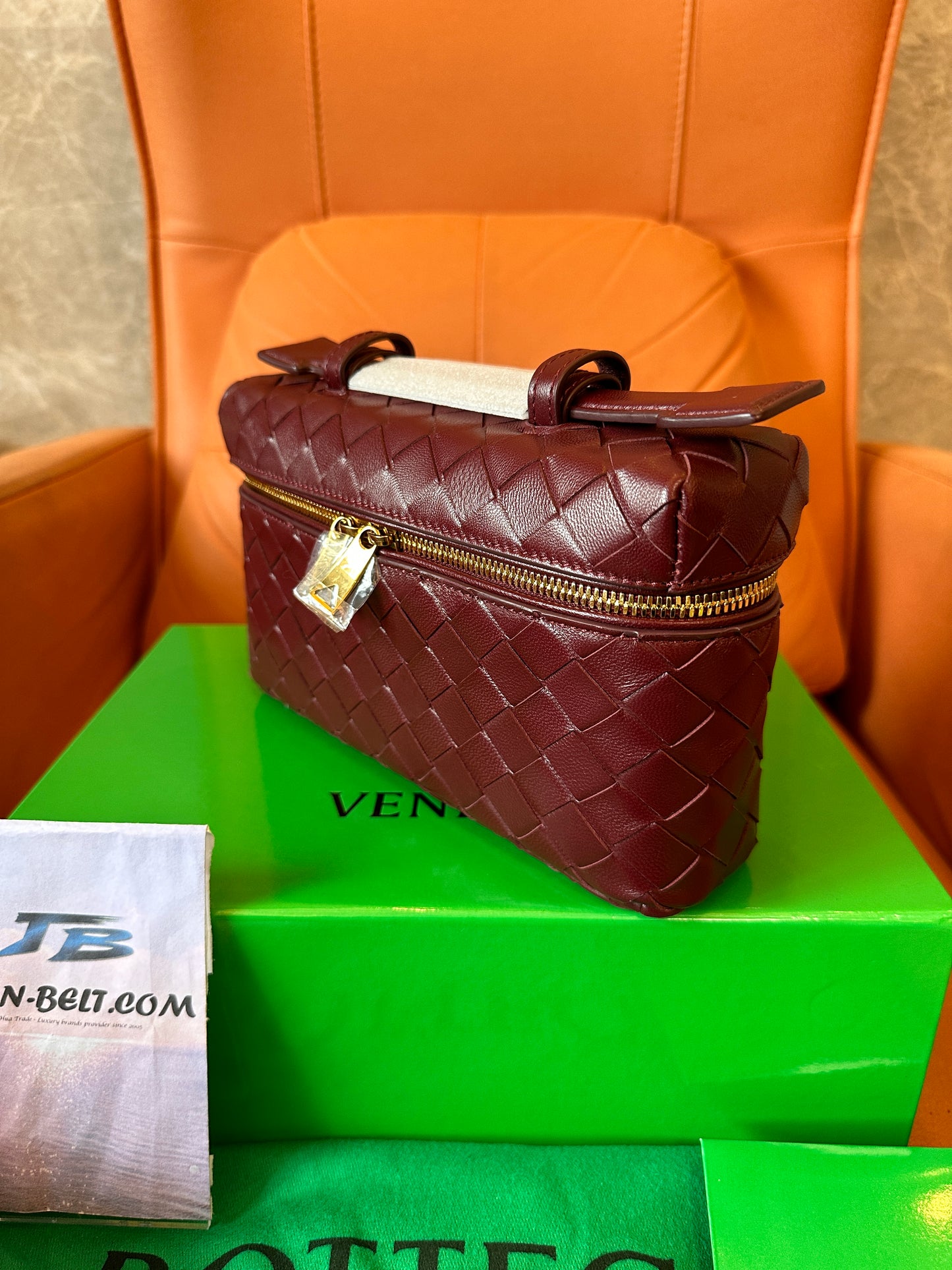 Bottega Veneta Intrecciato Leather Vanity Case