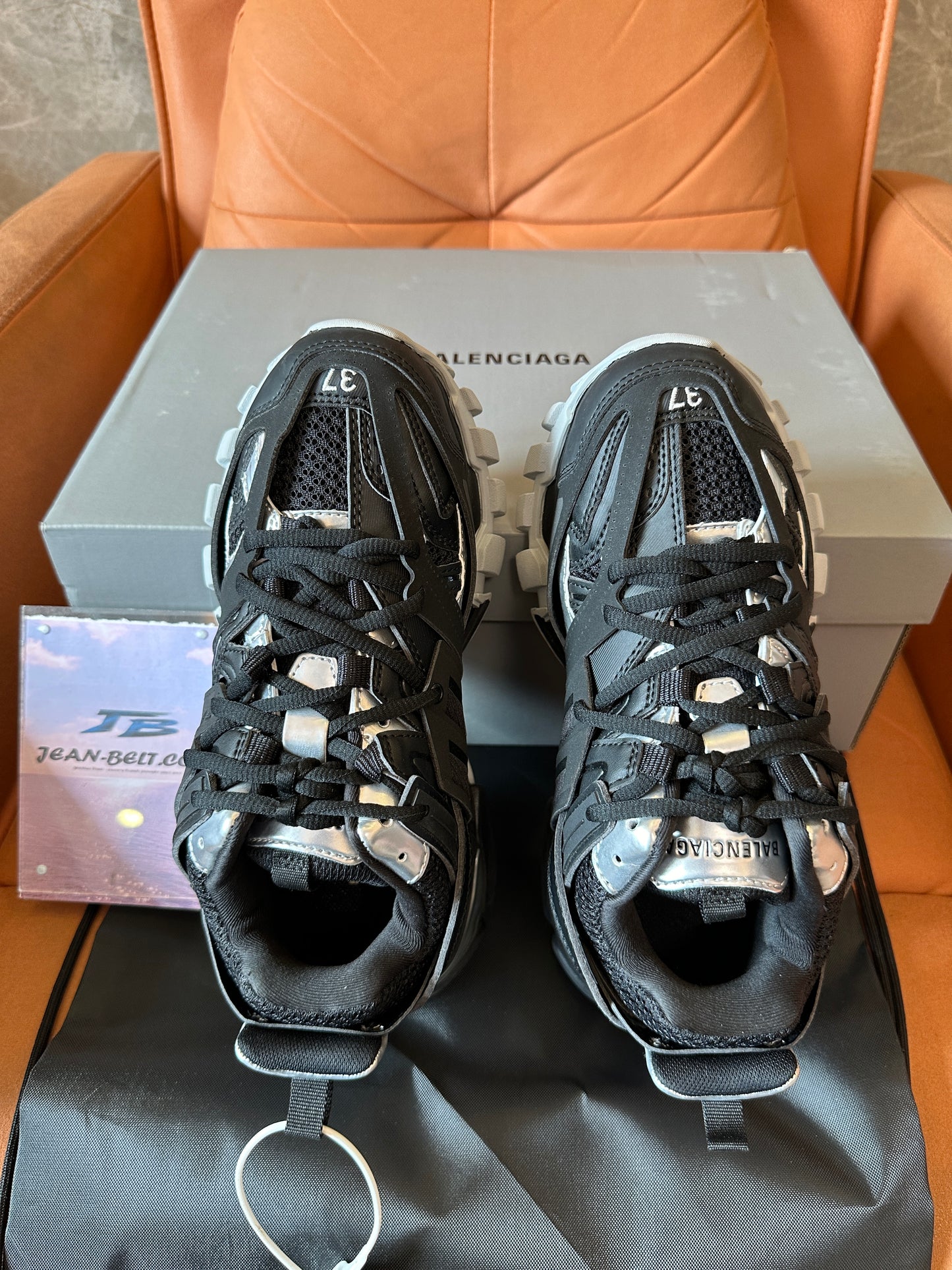 Balenciaga Track Sneakers Black Silver – Mesh & Nylon Running Shoes
