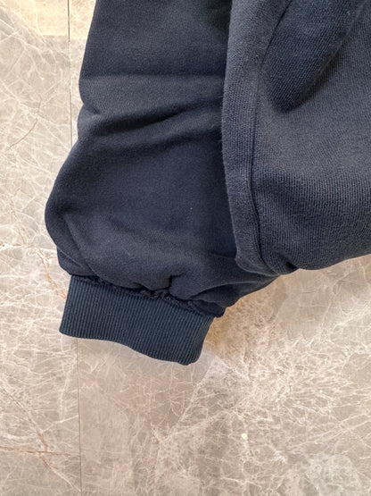 Acne Studios Half-Zip Oversized Mock Neck Sweatshirt - Black