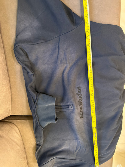 Acne Studios Half-Zip Oversized Mock Neck Sweatshirt - Black