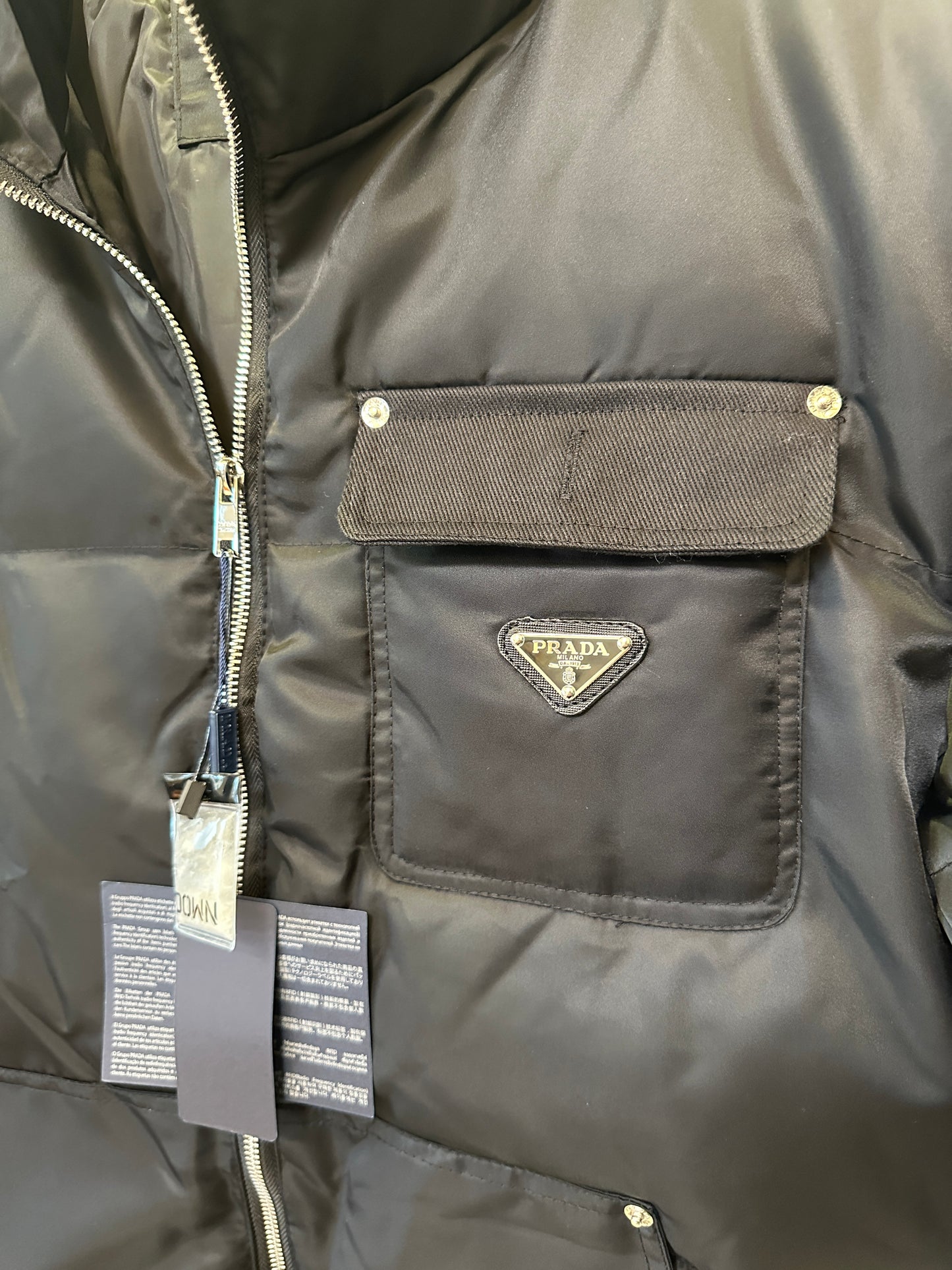 Prada Re-Nylon Down Jacket Black