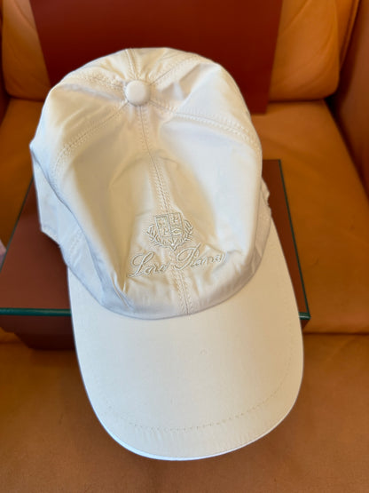 Loro Piana White Technical Fabric Baseball Cap