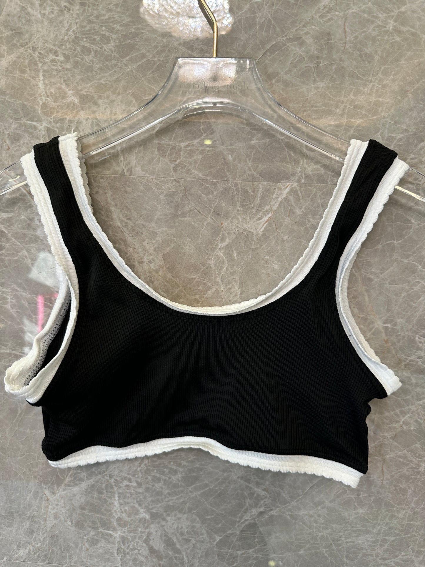 Miu Miu Black Crop Top & Shorts Set