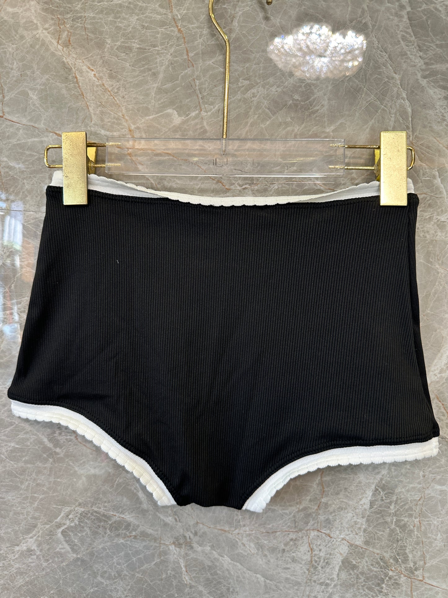 Miu Miu Black Crop Top & Shorts Set