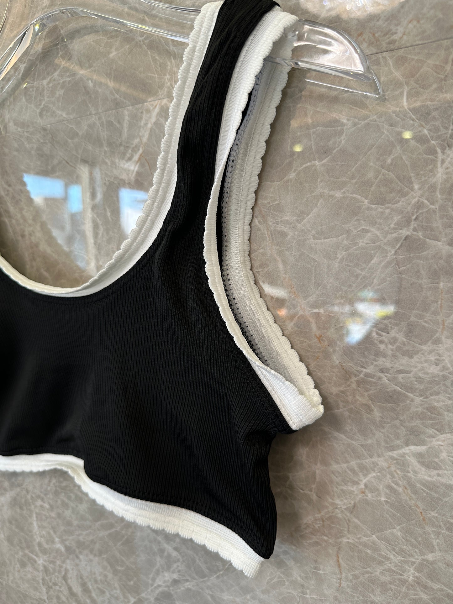 Miu Miu Black Crop Top & Shorts Set