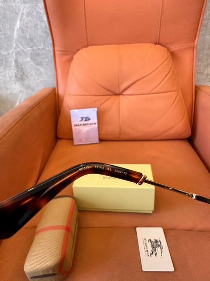 Burberry BE3151 Tortoise & Gold Pilot Sunglasses