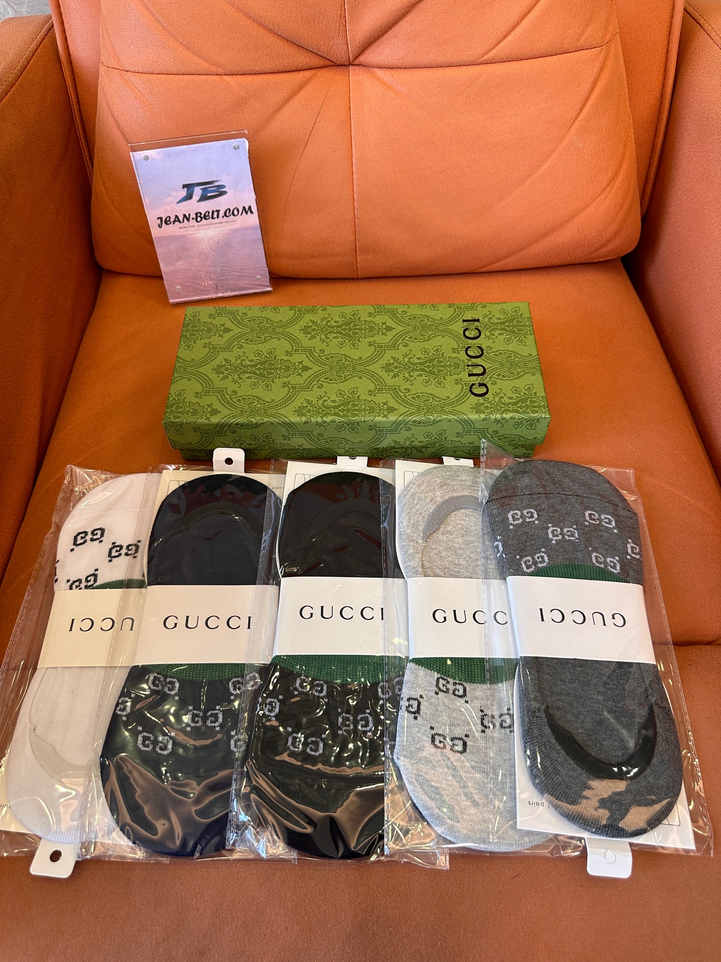 Conjunto de calcetines Gucci: calcetines tobilleros con el logo GG invisible (5 pares)