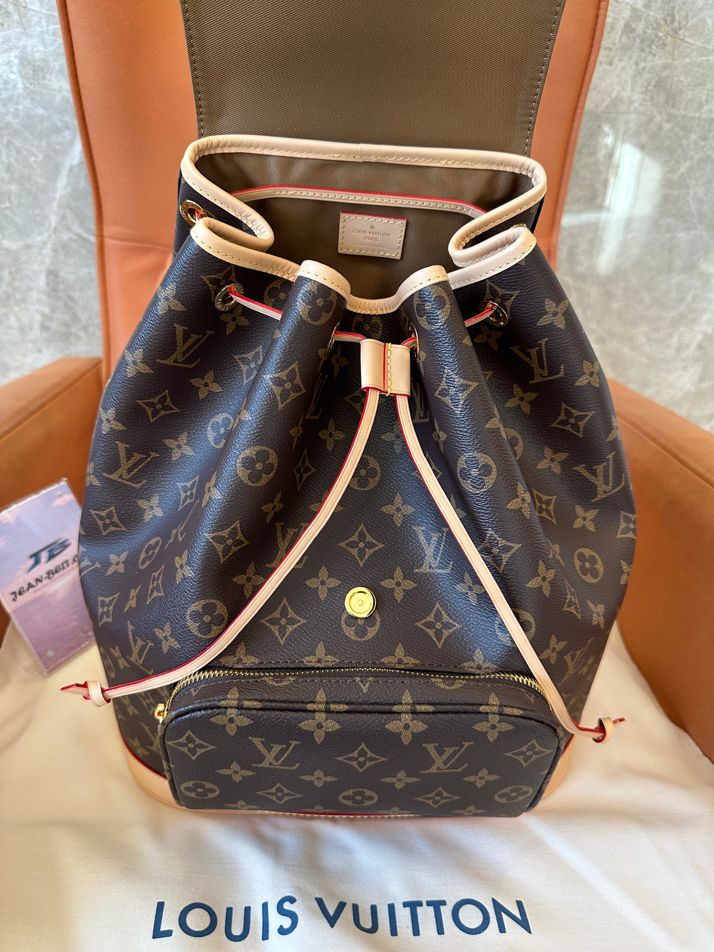 Louis Vuitton Montsouris Backpack – Monogram Canvas with Natural Leather Trim