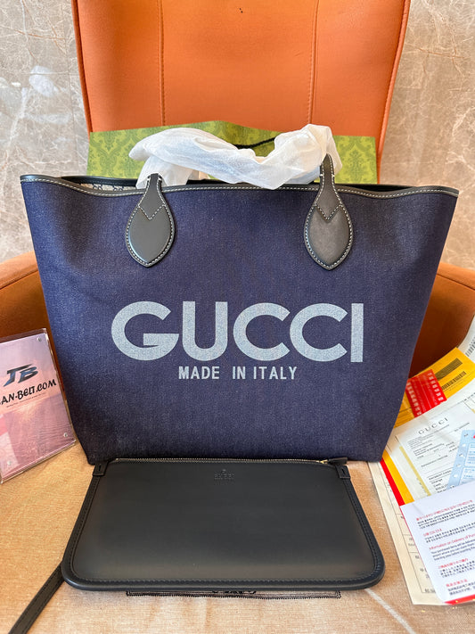 Gucci Large Denim Tote Bag