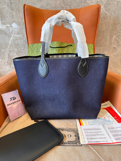 Gucci Large Denim Tote Bag