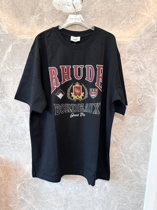 T-shirt RHUDE Bordeaux Grand Vin Gráfica