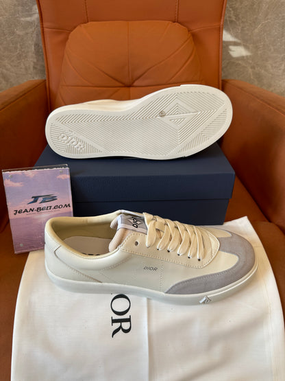 Dior B57 Low-Top Sneakers in Beige and Gray Suede