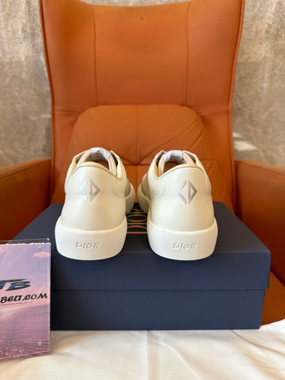 Dior B57 Low-Top Sneakers in Beige and Gray Suede