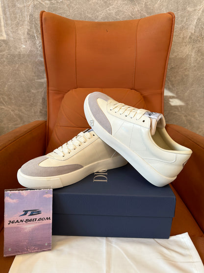 Dior B57 Low-Top Sneakers in Beige and Gray Suede