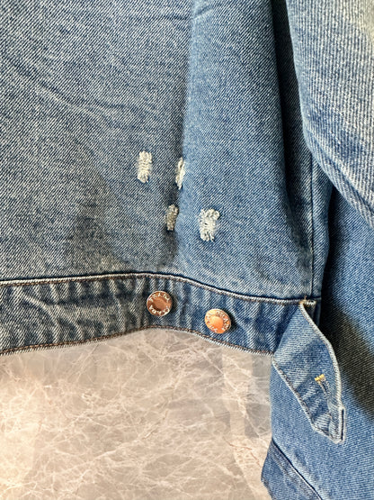 Prada Washed Denim Jacket with Triangle Logo