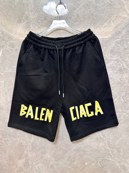 Pantalones cortos unisex de jersey de algodón negro de Balenciaga