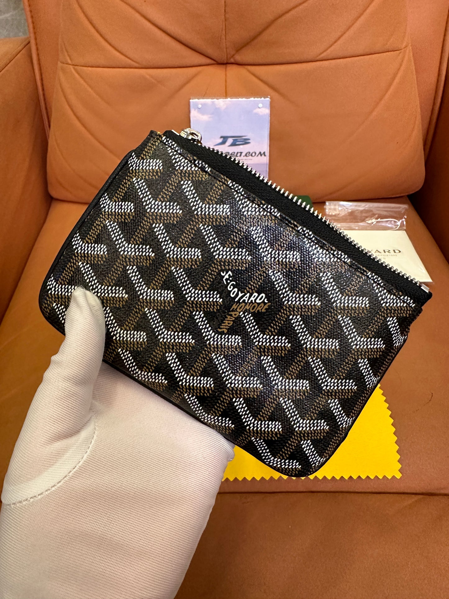 Goyard Saint Sulpice Card Holder – Black Goyardine Canvas