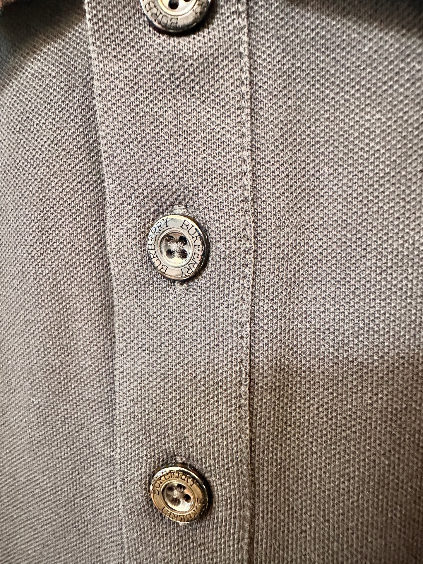 Polo de algodón Burberry con cuello a cuadros