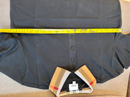Polo de algodón Burberry con cuello a cuadros