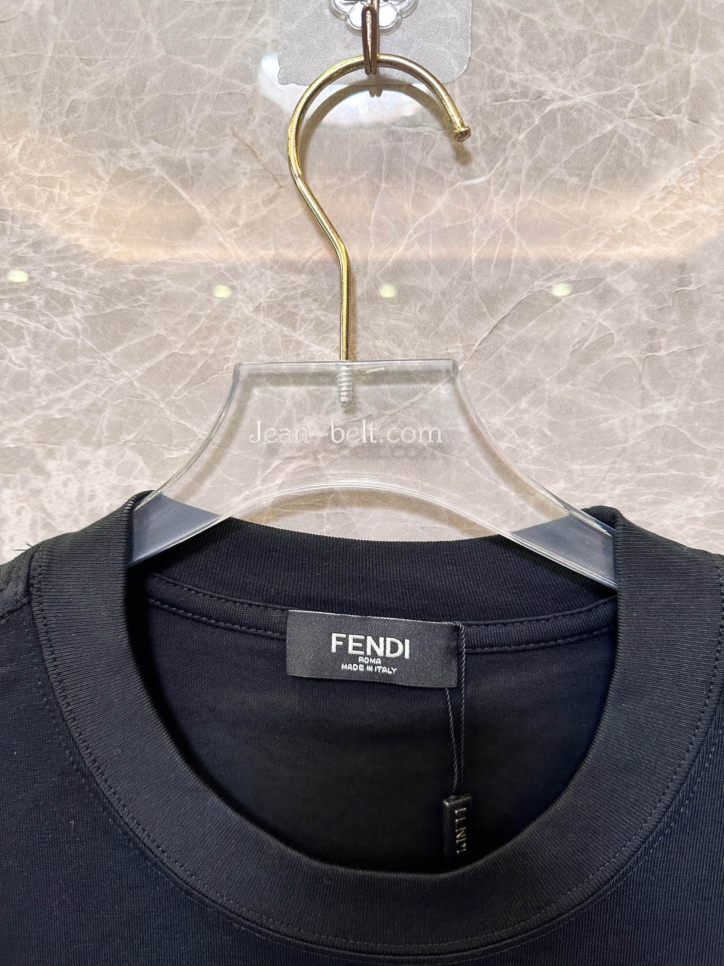 Fendi Black Logo T-shirt with "Fendi Roma" Graphic
