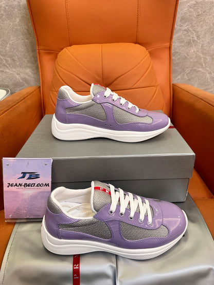 Prada Downtown Sneaker 1E860L in Lavender Patent