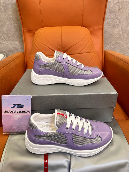 Prada Downtown Sneaker 1E860L in Lavender Patent