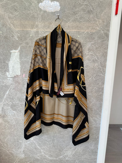 Gucci Belt Print GG Monogram Silk Scarf