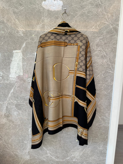 Gucci Belt Print GG Monogram Silk Scarf