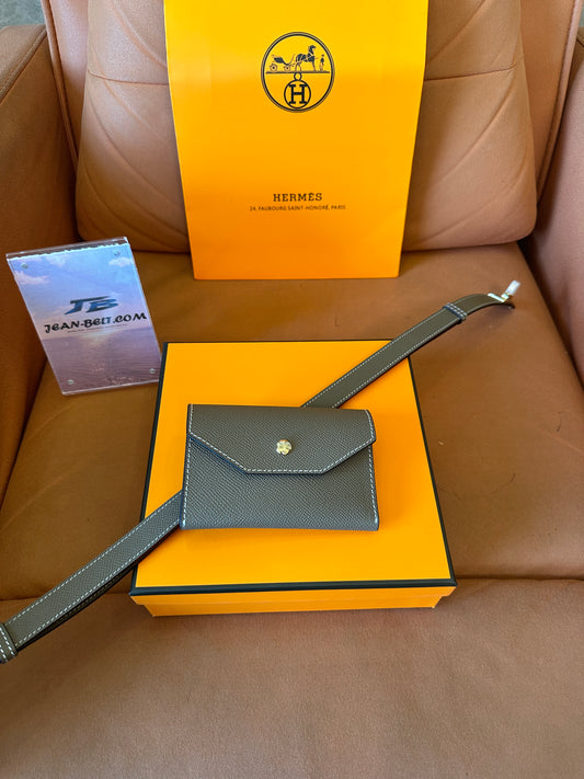 Hermès Mini Epsom Leather Belt Bag – Grey