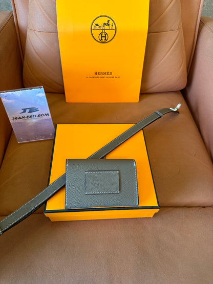 Hermès Mini Epsom Leather Belt Bag – Grey