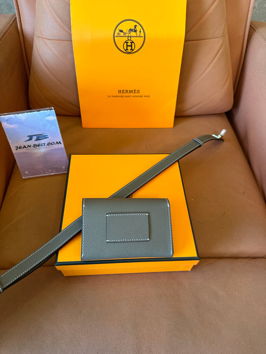 Hermès Mini Epsom Leather Belt Bag – Grey