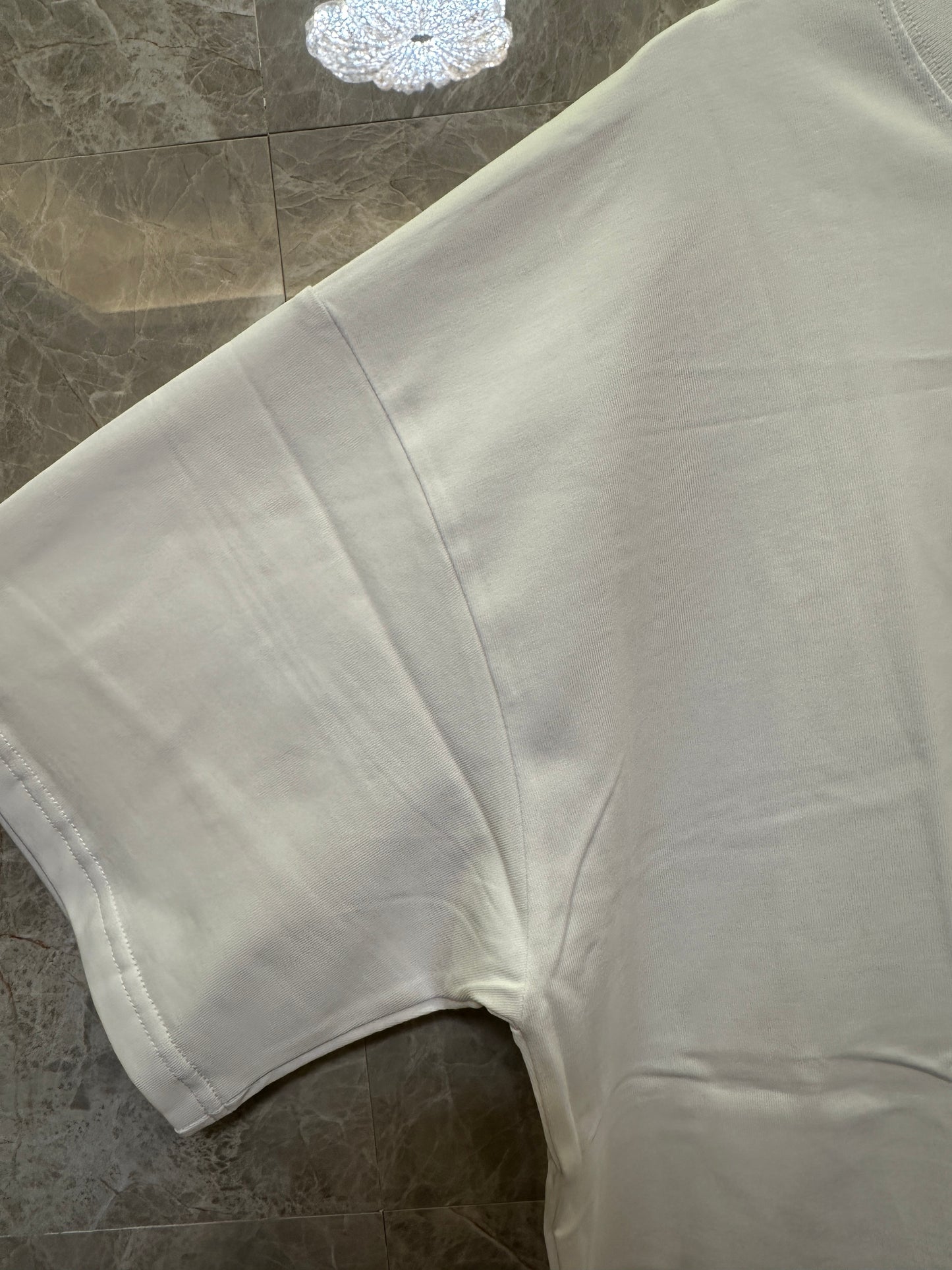 Dior white T-shirt with Distressed Logo Patch