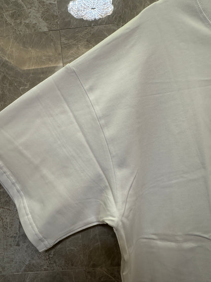 Dior white T-shirt with Distressed Logo Patch