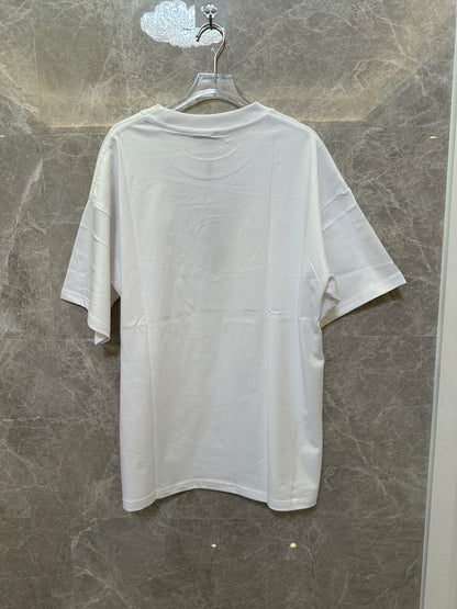 Dior white T-shirt with Distressed Logo Patch