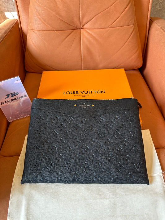 Louis Vuitton Monogram Empreinte Leather Zipper Pouch