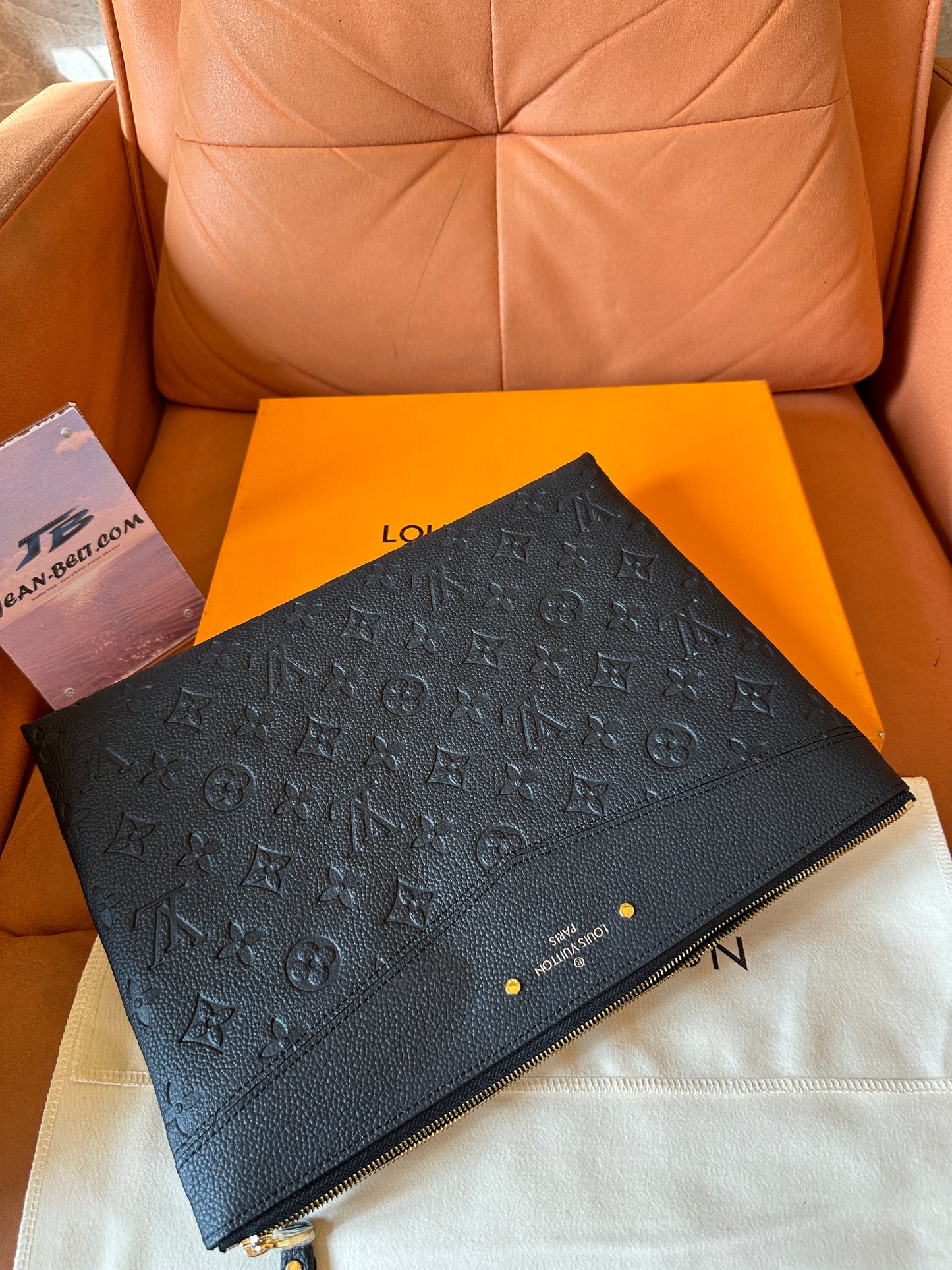 Louis Vuitton Monogram Empreinte Leather Zipper Pouch